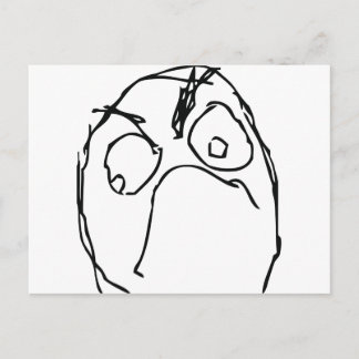 不怒幸ミーム顔 ポストカード