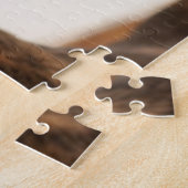 不思議そうに調べているBrindleボクサーの子犬 ジグソーパズル (側面)