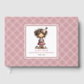 不思議で風変わりな女の子の3歳の誕生日の記念に、ゲストブック ゲストブック (正面)