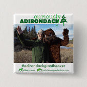 不思議なアディロンドバックボタン(ADK Giant Beaver) 缶バッジ (正面)