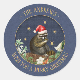 不思議なアライグマカスタマイズ可能なギフトシール ラウンドシール