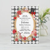 不思議なアリスのマッドハッター ワンダーランド 誕生日 招待状 (スタンド正面)