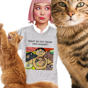 不思議なキャラクターお洒落と動物 Tシャツ