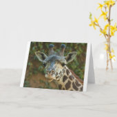 不思議なキリン カード (黄色い花)