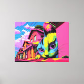 不思議なコロッソス：近所の大きな猫 キャンバスプリント (正面)