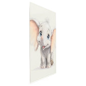 不思議なジブリ風の赤ちゃん象 メタルプリント (3/4)