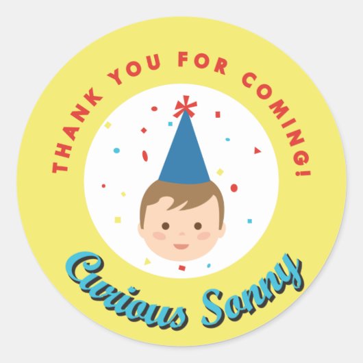 不思議なソニーステッカー ラウンドシール (正面)