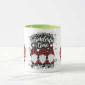 不思議なノームトラックのプレイドクリスマスマグギフト マグカップ (中央)