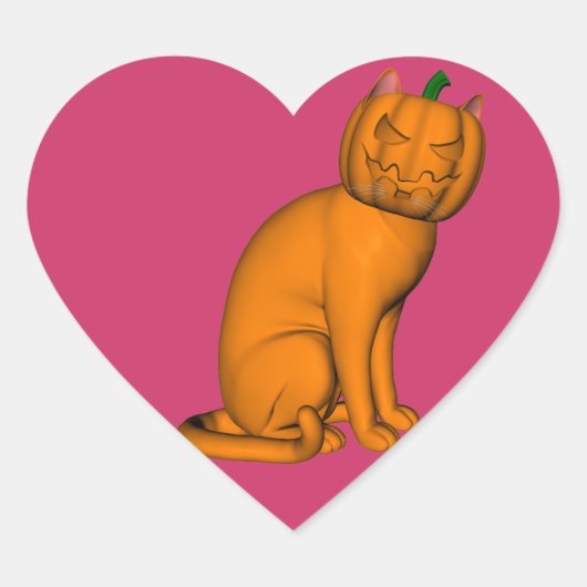 不思議なハロウィン猫 ハートシール (正面)