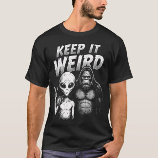 不思議なビッグフット宇宙人 レトロTシャツ Tシャツ