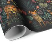 不思議なファンタジーの動物で、魔法の植物を持つ ラッピングペーパー (ロールコーナー)