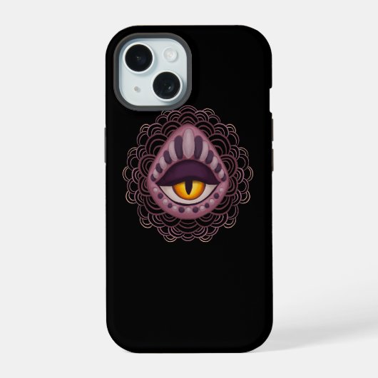 不思議なホラーアイ iPhone 15ケース (裏面)