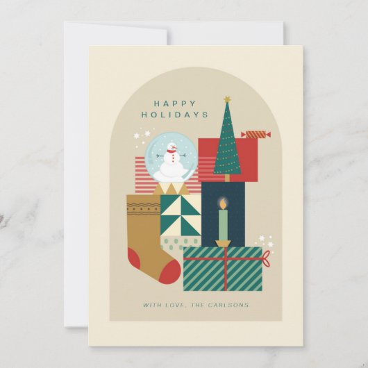 不思議なホリデーシーズンの様々な物体 シーズンカード (正面)