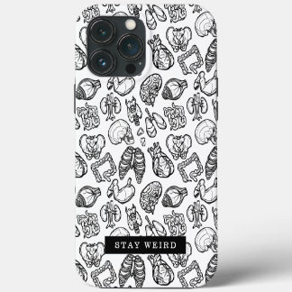 不思議なモノクロ人体解剖学・生物学 iPhone 13 PRO MAXケース