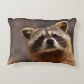 不思議なラクーンの写真 アクセントクッション (裏面)