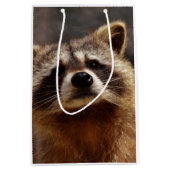 不思議なラクーンの写真 ミディアムペーパーバッグ (正面)