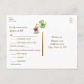 不思議なワンダーランドのマッドティーパーティー　出席カード インビテーションポストカード (裏面)