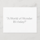 不思議な世界のお誕生日ポストカード ポストカード (正面)
