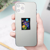 不思議な世界へと宇宙へ飛び出そう シール (スマートフォン)