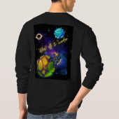 不思議な世界へと宇宙へ飛び出そう Tシャツ (裏面)