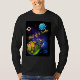 不思議な世界へと宇宙へ飛び出そう Tシャツ