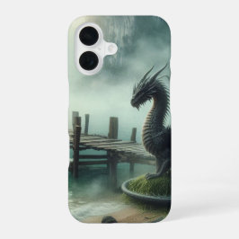 不思議な入江のドラゴン海景 — iPhone 16 16ケース