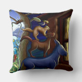 不思議な動物の枕 クッション (裏面)