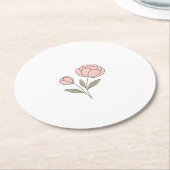 不思議な動物園の牡丹紙コースター ラウンドペーパーコースター (アングル)