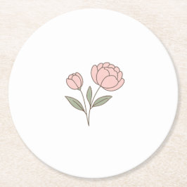 不思議な動物園の牡丹紙コースター ラウンドペーパーコースター