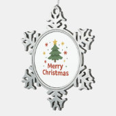 不思議な動物園クリスマススノーフレークフレームオーナメント スノーフレークピューターオーナメント (右)