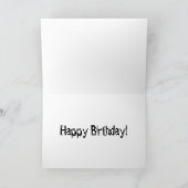 不思議な変なキャラクターの男性 誕生日おめでとうカード カード (内部)