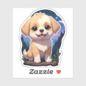 不思議な子が岩に浮かぶ シール (シート)