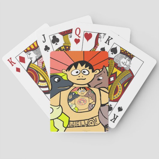 不思議な少年と彼のお洒落動物 トランプ (裏面)