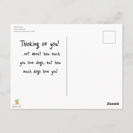 不思議な少年と彼のお洒落動物 ポストカード (裏面)