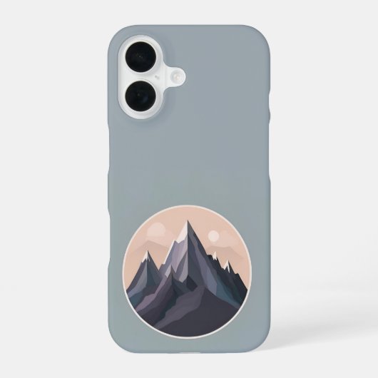 不思議な山々 iPhone 16ケース (裏面)