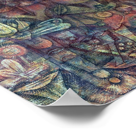 不思議な庭園： Paul Klee 1923 ポスター (角)