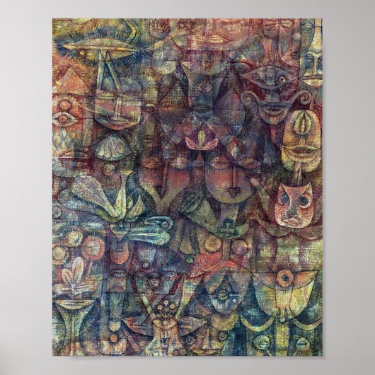 不思議な庭園： Paul Klee 1923 ポスター (正面)