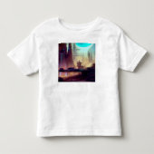 不思議な惑星の上のSF都市3 トドラーTシャツ (正面)