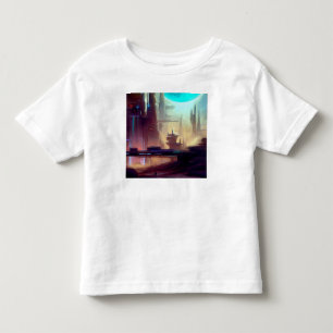 不思議な惑星の上のSF都市3 トドラーTシャツ