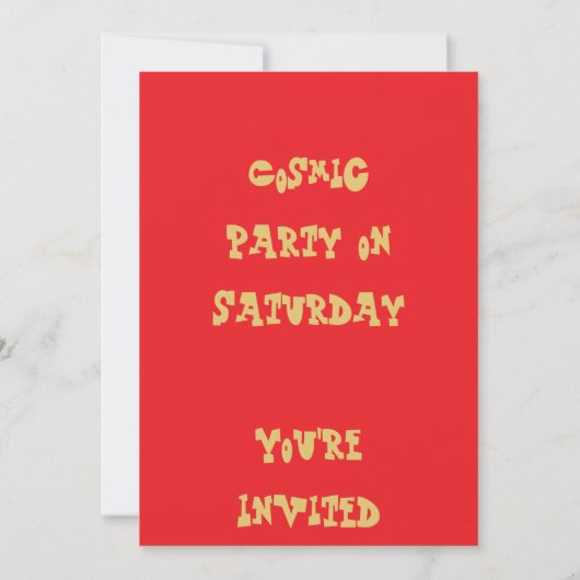 不思議な星座 招待状 (裏面)