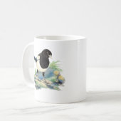 不思議な水の色マグパイバードアート コーヒーマグカップ (正面左)