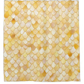 不思議な水カラー金ゴールドグリッターメタルマーメイドはかりで測 シャワーカーテン (正面)