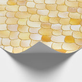 不思議な水カラー金ゴールドグリッターメタルマーメイドはかりで測 ラッピングペーパー (角)