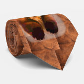 不思議な水色の茶色のパインマーティンアニマル ネクタイ (ロール)