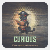 不思議な海賊の猫は古代の謎の棒を解読する スクエアシール (正面)