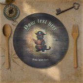 不思議な海賊の猫は、古代の謎を解き明かす ペーパープレート