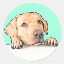 不思議な犬 ラウンドシール
