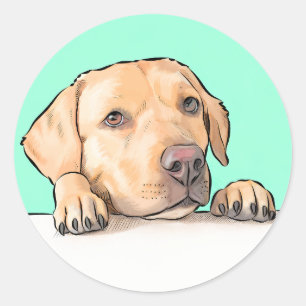 不思議な犬 ラウンドシール