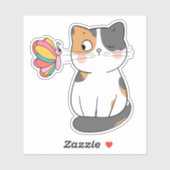 不思議な猫の防水 シール (シート)