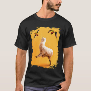 不思議な猫+アルパカ+空飛ぶタコス Tシャツ